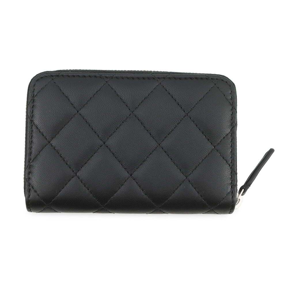 CHANEL Black Lambskin Leather Logo Wallet - Picture 3 of 10